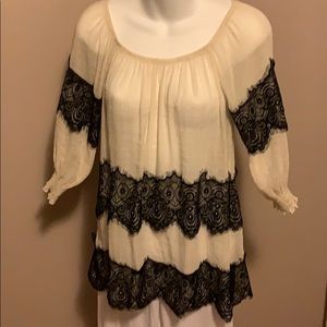Sheer tunic blouse